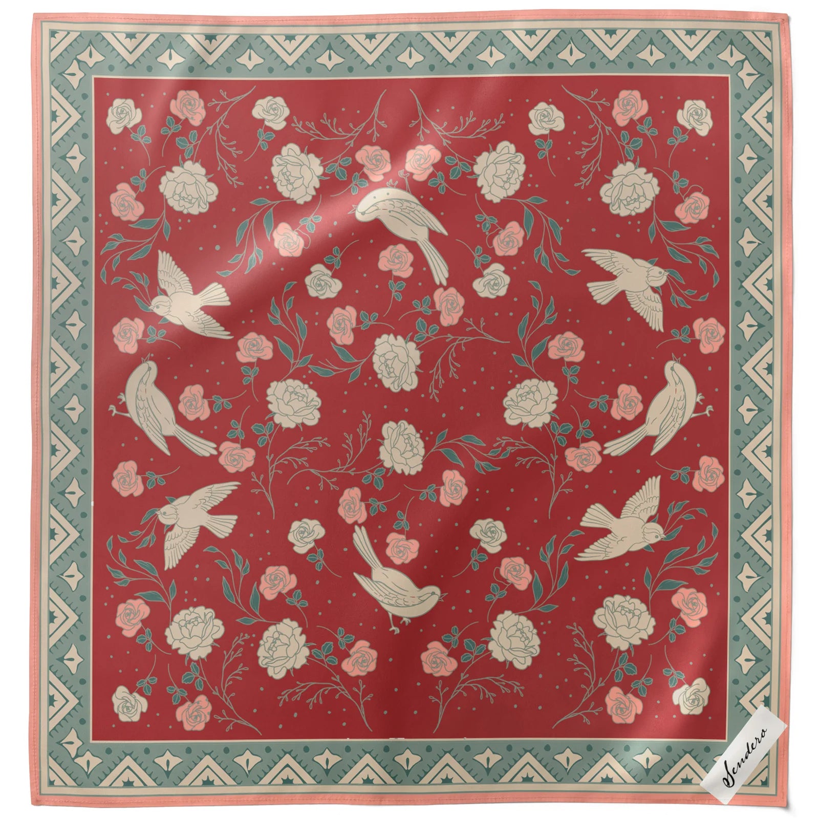 Bandana Scarf - Rose Dove Red